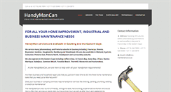 Desktop Screenshot of handymancan.co.za